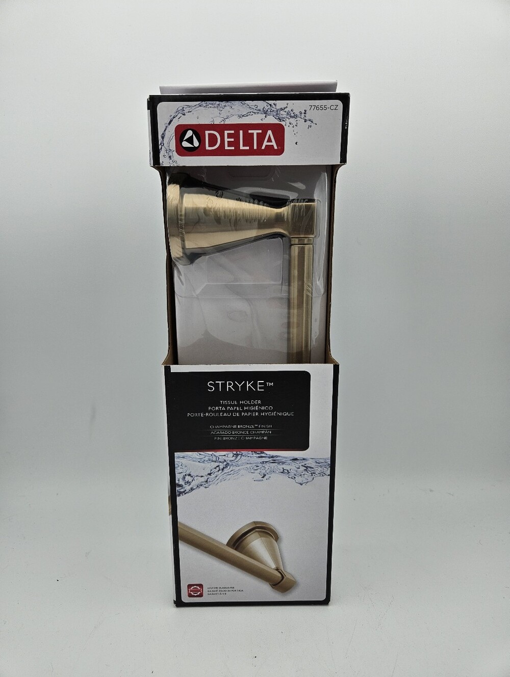Delta 77655-CZ Stryke Toilet Paper Tissue Holder In Champagne Bronze